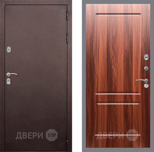 Входная металлическая Дверь Стоп КЛАССИК Медь ФЛ-117 Итальянский орех в Яхроме