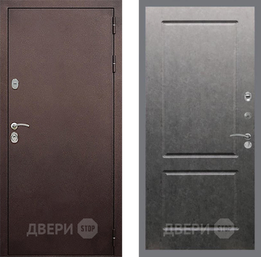 Входная металлическая Дверь Стоп КЛАССИК Медь ФЛ-117 Штукатурка графит в Яхроме