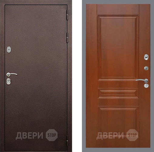 Входная металлическая Дверь Стоп КЛАССИК Медь ФЛ-243 Итальянский орех в Яхроме
