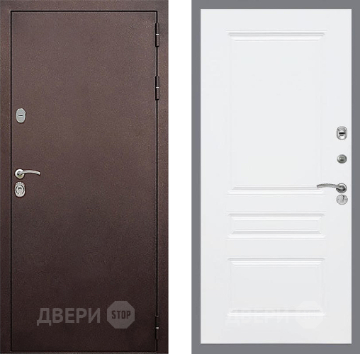 Входная металлическая Дверь Стоп КЛАССИК Медь ФЛ-243 Силк Сноу в Яхроме