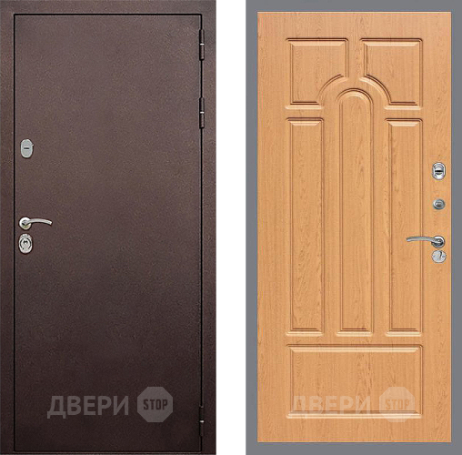 Входная металлическая Дверь Стоп КЛАССИК Медь ФЛ-58 Дуб в Яхроме