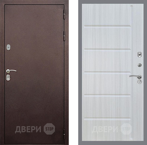 Входная металлическая Дверь Стоп КЛАССИК Медь ФЛ-102 Сандал белый в Яхроме