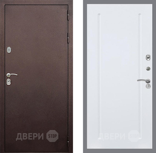 Дверь Стоп КЛАССИК Медь ФЛ-68 Силк Сноу в Яхроме