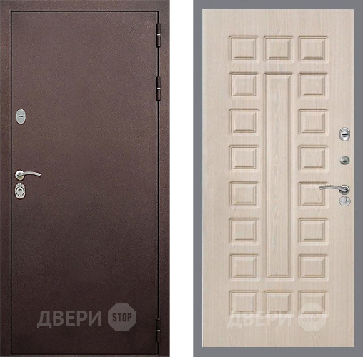 Входная металлическая Дверь Стоп КЛАССИК Медь ФЛ-183 Беленый дуб в Яхроме