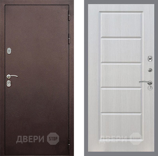 Входная металлическая Дверь Стоп КЛАССИК Медь ФЛ-39 Лиственница беж в Яхроме