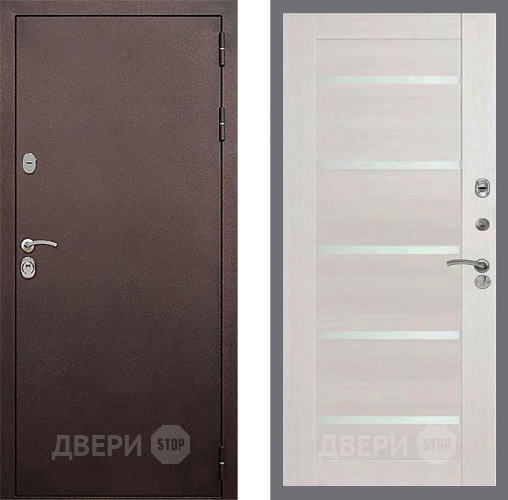 Входная металлическая Дверь Стоп КЛАССИК Медь СБ-14 Лиственница беж в Яхроме