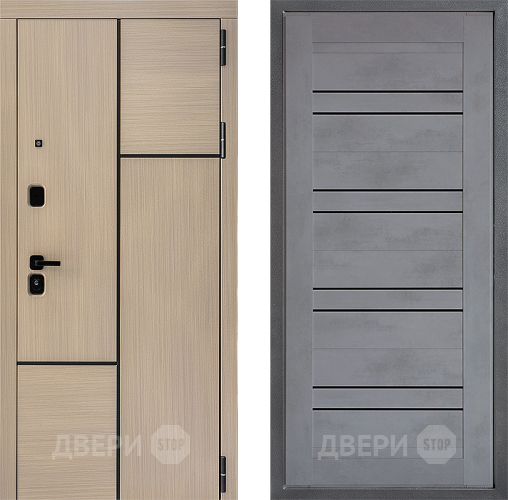 Входная металлическая Дверь Дверной континент ДК-14 ФЛ-49 Бетон серый в Яхроме