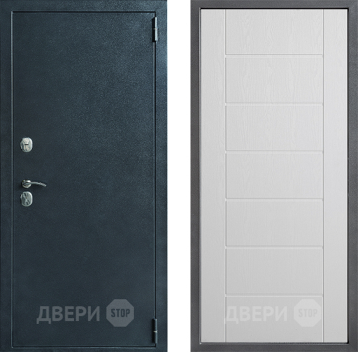 Входная металлическая Дверь Дверной континент ДК-70 Дизайн ФЛ-Лайн Белое дерево в Яхроме