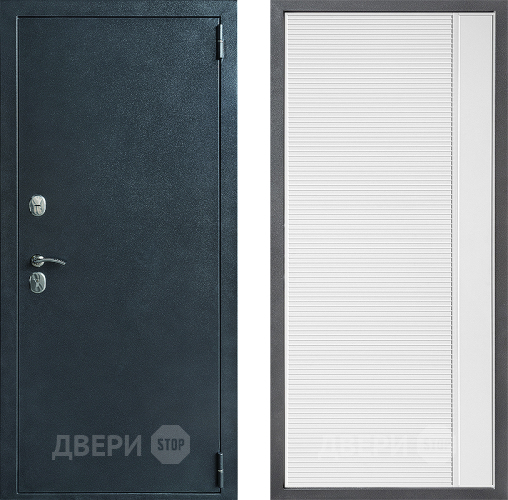 Входная металлическая Дверь Дверной континент ДК-70 Дизайн ФЛ-757 Белое Стекло Софт милк в Яхроме