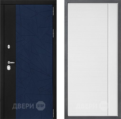Входная металлическая Дверь Дверной континент ДК-9 ФЛ-757 Белое Стекло Софт милк в Яхроме