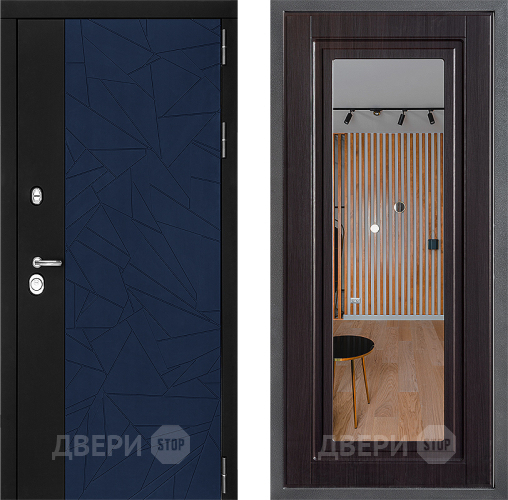 Входная металлическая Дверь Дверной континент ДК-9 ФЛЗ Зеркало Венге в Яхроме