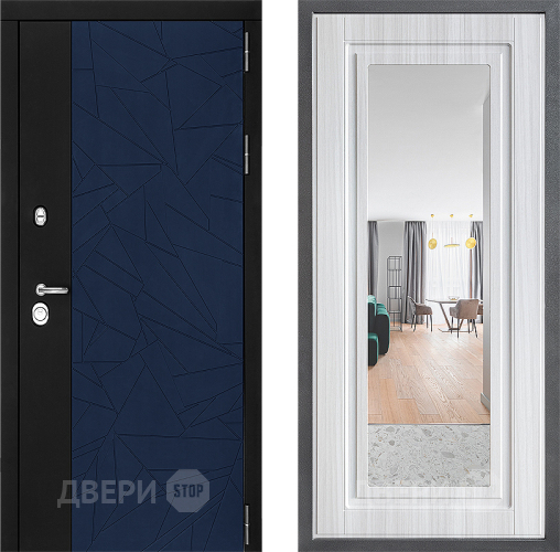 Дверь Дверной континент ДК-9 ФЛЗ Зеркало Сандал белый в Яхроме
