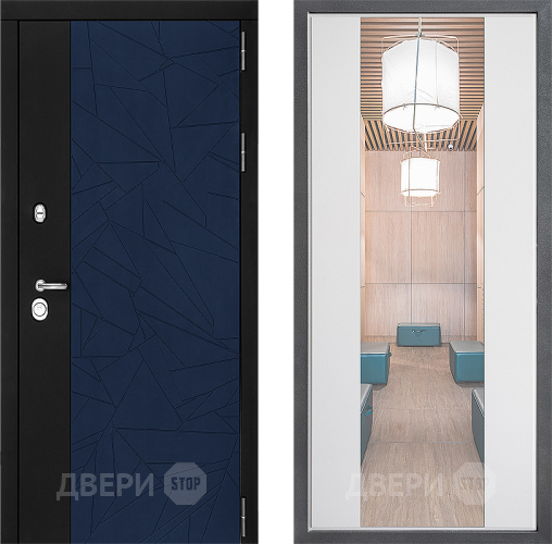 Дверь Дверной континент ДК-9 ФЛЗ-1 Зеркало Белый софт в Яхроме