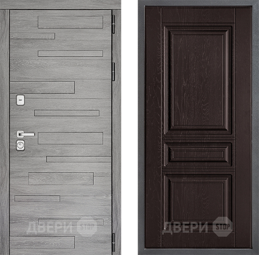Входная металлическая Дверь Дверной континент ДК-10 ФЛ-243 Дуб шоколадный в Яхроме