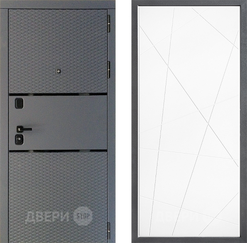 Дверь Дверной континент Диамант Дизайн ФЛ-655 Белый софт в Яхроме