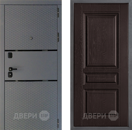 Входная металлическая Дверь Дверной континент Диамант Дизайн ФЛ-243 Дуб шоколадный в Яхроме