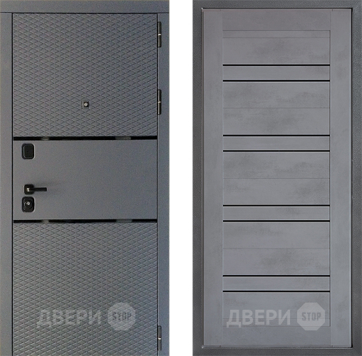 Входная металлическая Дверь Дверной континент Диамант Дизайн ФЛ-49 Бетон серый в Яхроме