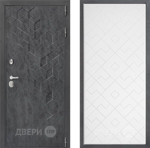 Входная металлическая Дверь Дверной континент ДК-3/713 ФЛ-Тиффани Белый софт в Яхроме