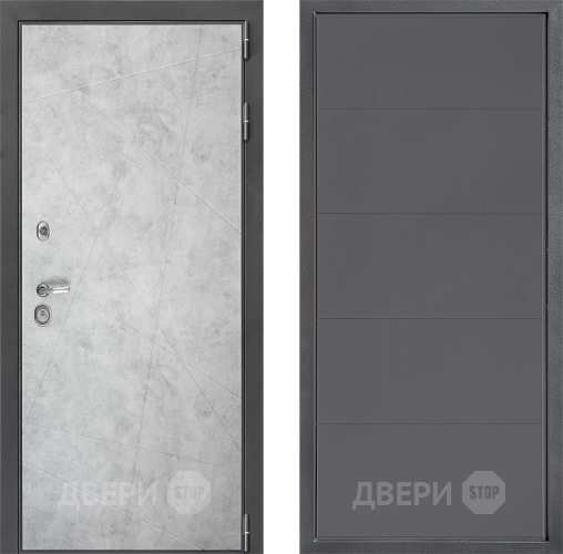 Входная металлическая Дверь Дверной континент ДК-3/743 ФЛ-649 Графит софт в Яхроме