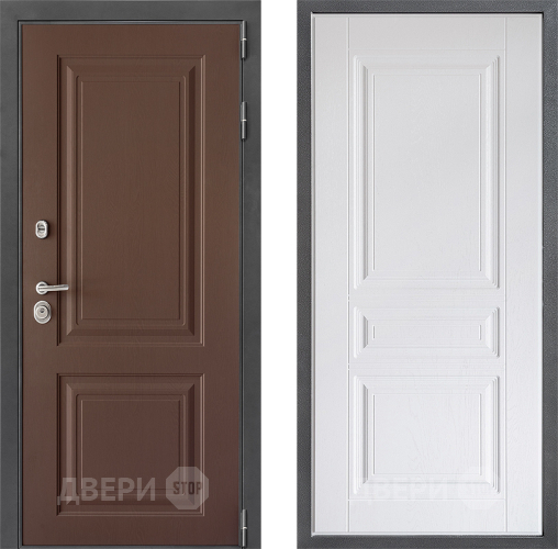 Входная металлическая Дверь Дверной континент ДК-3/729 ФЛ-243 Альберо Браш серебро в Яхроме