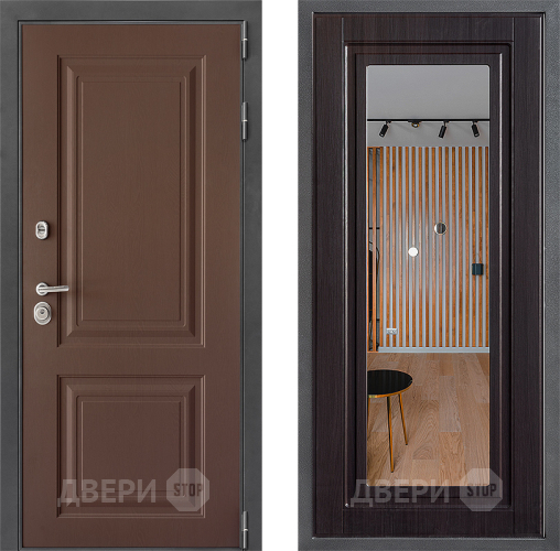 Входная металлическая Дверь Дверной континент ДК-3/729 ФЛЗ Зеркало Венге в Яхроме