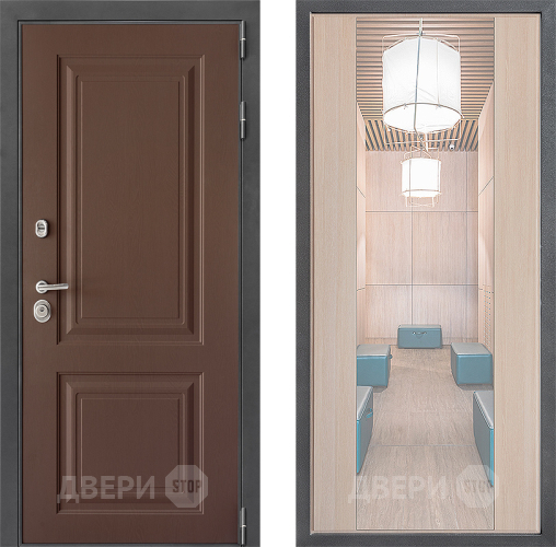 Дверь Дверной континент ДК-3/729 ФЛЗ-1 Зеркало Капучино в Яхроме