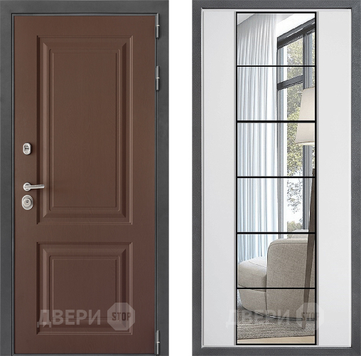 Дверь Дверной континент ДК-3/729 ФЛЗ-2 Зеркало Белый софт в Яхроме