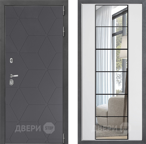 Дверь Дверной континент ДК-3/744 ФЛЗ-2 Зеркало Белый софт в Яхроме
