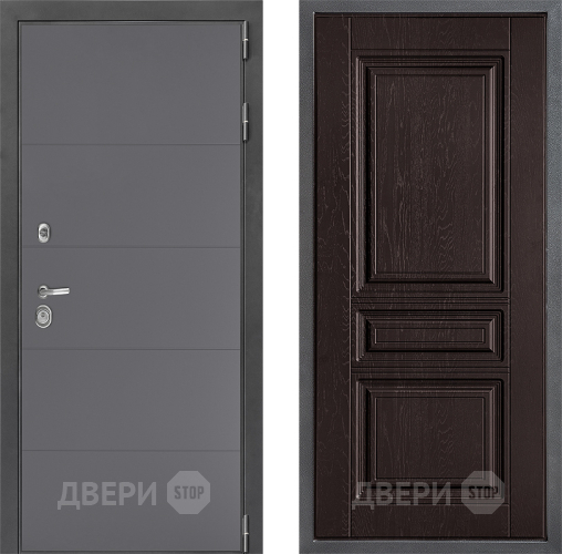 Входная металлическая Дверь Дверной континент ДК-3/649 ФЛ-243 Дуб шоколадный в Яхроме