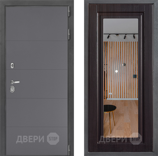 Входная металлическая Дверь Дверной континент ДК-3/649 ФЛЗ Зеркало Венге в Яхроме