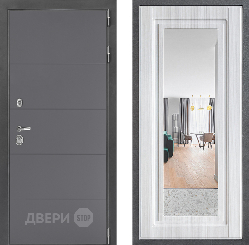 Дверь Дверной континент ДК-3/649 ФЛЗ Зеркало Сандал белый в Яхроме