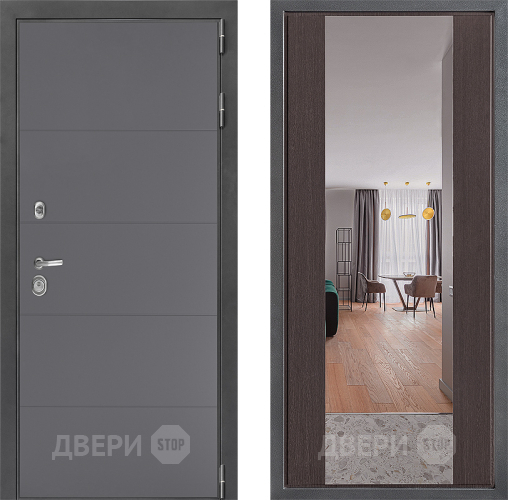 Входная металлическая Дверь Дверной континент ДК-3/649 ФЛЗ-1 Зеркало Венге в Яхроме