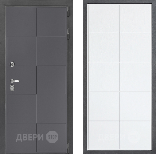 Входная металлическая Дверь Дверной континент ДК-3/606 ФЛ-Кватро Белое дерево в Яхроме