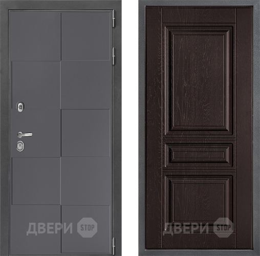 Входная металлическая Дверь Дверной континент ДК-3/606 ФЛ-243 Дуб шоколадный в Яхроме