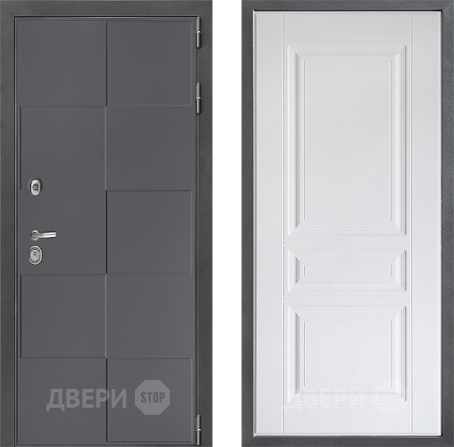 Входная металлическая Дверь Дверной континент ДК-3/606 ФЛ-243 Альберо Браш серебро в Яхроме