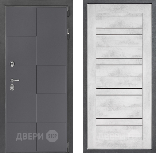 Входная металлическая Дверь Дверной континент ДК-3/606 ФЛ-49 Бетон снежный в Яхроме