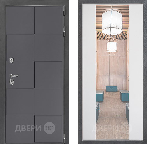 Дверь Дверной континент ДК-3/606 ФЛЗ-1 Зеркало Белый софт в Яхроме