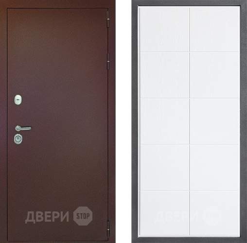 Входная металлическая Дверь Дверной континент Рубикон Медь Дизайн ФЛ-Кватро Белое дерево в Яхроме