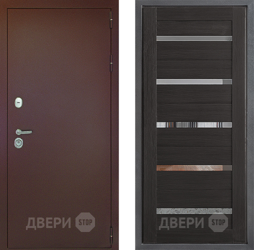 Входная металлическая Дверь Дверной континент Рубикон Медь Дизайн ФЛ-47 Венге в Яхроме