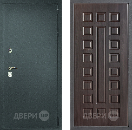 Входная металлическая Дверь Дверной континент Рубикон Серебро Дизайн ФЛ-183 Венге в Яхроме