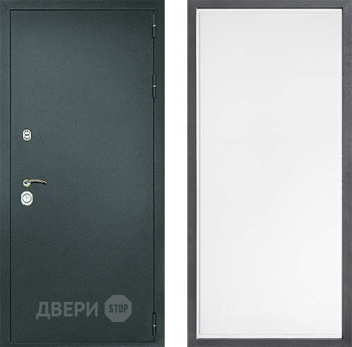 Входная металлическая Дверь Дверной континент Рубикон Серебро Дизайн ФЛ-649 Белый софт в Яхроме