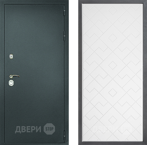 Дверь Дверной континент Рубикон Серебро Дизайн ФЛ-Тиффани Белый софт в Яхроме