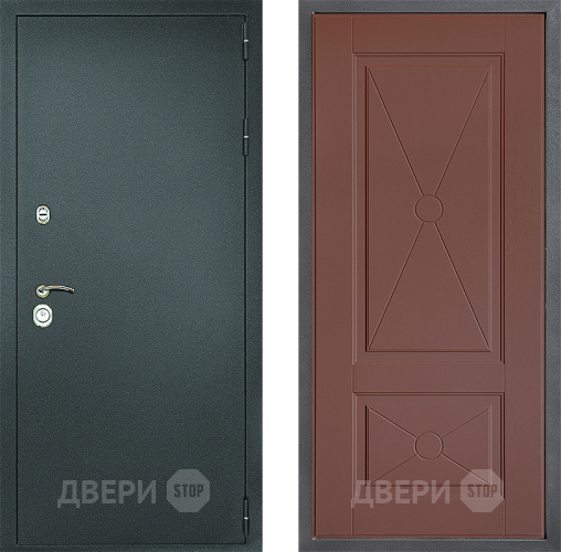 Входная металлическая Дверь Дверной континент Рубикон Серебро Дизайн ФЛ-617 Ясень шоколадный в Яхроме