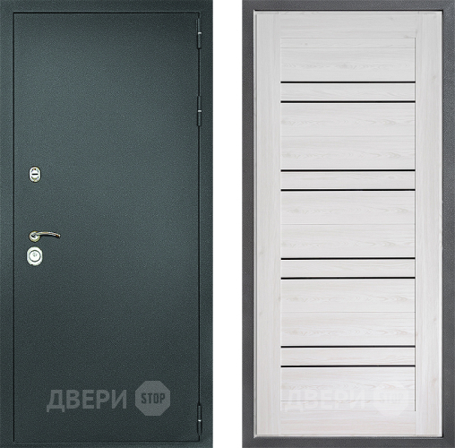 Дверь Дверной континент Рубикон Серебро Дизайн ФЛ-49 Сосна белая в Яхроме