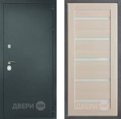 Входная металлическая Дверь Дверной континент Рубикон Серебро Дизайн ФЛ-47 Капучино в Яхроме