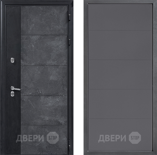 Входная металлическая Дверь Дверной континент ДК-15 Бетон ТЕРМО ФЛ-649 Графит софт в Яхроме