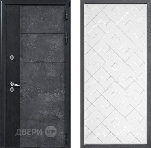 Дверь Дверной континент ДК-15 Бетон ТЕРМО ФЛ-Тиффани Белый софт в Яхроме