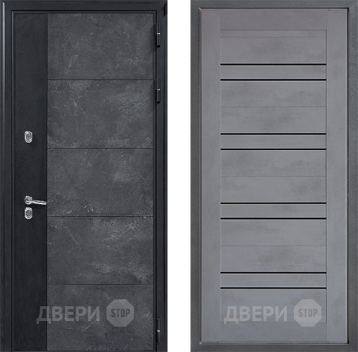 Дверь Дверной континент ДК-15 Бетон ТЕРМО ФЛ-49 Бетон серый в Яхроме