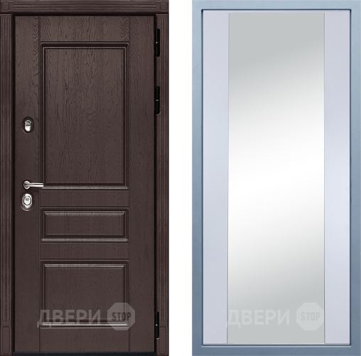 Входная металлическая Дверь Дива МД-90 Д-15 Зеркало Белый в Яхроме