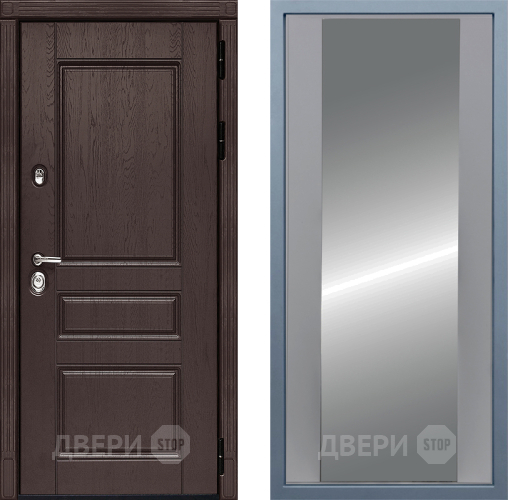 Входная металлическая Дверь Дива МД-90 Д-15 Зеркало Силк Маус в Яхроме